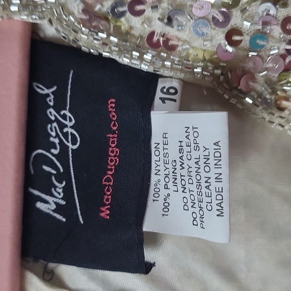 Mac Duggal 4950 Sleeveless Sequined Dress 16 NWT - Picture 5 of 6